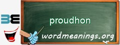 WordMeaning blackboard for proudhon